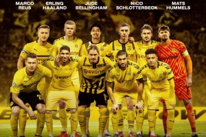 多特官方评布兰特效力期间最佳阵：哈兰德、罗伊斯、阿什拉夫在列